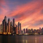 Modern Dubai skyline with residential apartments and villas representing leasing opportunities in 2025 real estate market